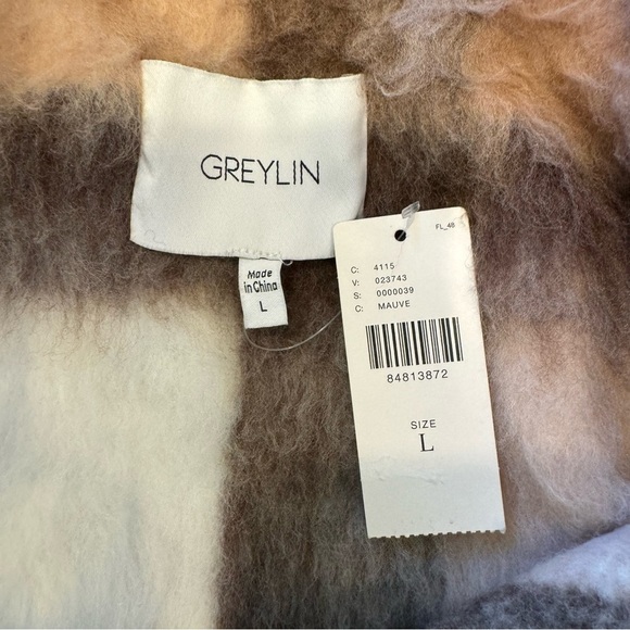 NWT, Anthropologie, Greylin Plaid Shacket/Jacket, Brown, Pink, White, Large - Picture 9 of 9